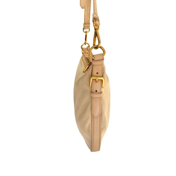 PRADA Tessuto Nylon Crossbody Beige Shoulder Bag - Picture 10 of 16